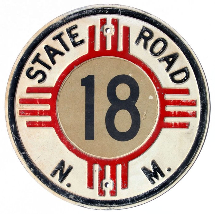 New Mexico State Road Number Signs